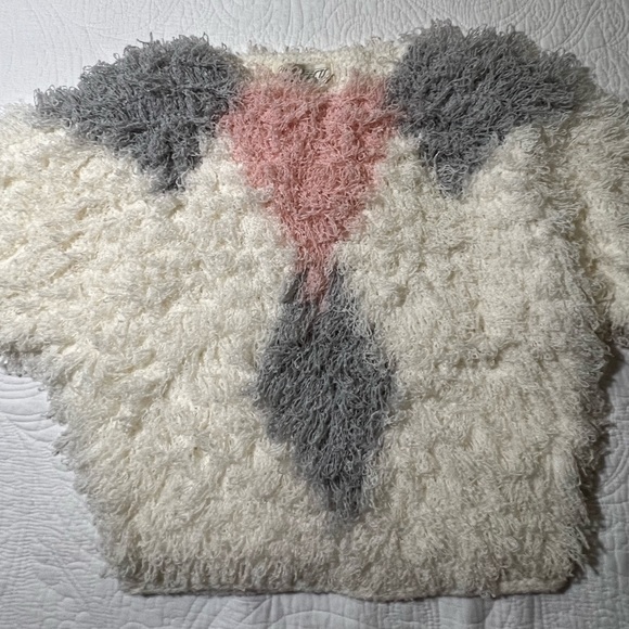 Vintage Women's 80s Shaggy Pastel Hand Crochet Pullover Knit Sweater - Picture 6 of 6